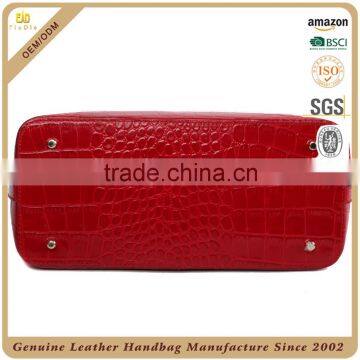 S357-A2307 Gorgeous Red Handbags Elegant Lady Satchels Factory Price Crocodile Handbags 2015 Leather photo-6