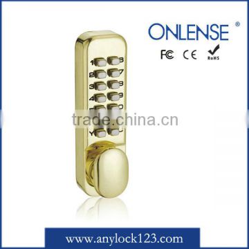 mechanical code lock with zinc alloy material use for wooden door