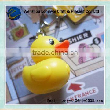 duck pvc keychain/3d soft pvc keychain/piston keychain