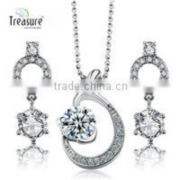 Fashion jewelry Wholesale Italian silver necklace chain long chain jewelry set bridal jewelry set