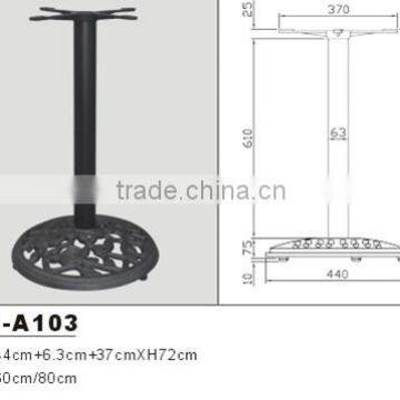 HS-A103 Hot sale coffee dining round hollow wrought cast iron table base table legs outdoor furniture leg