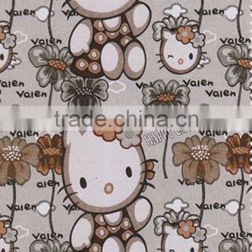 Creative flower pattern transfer PVC thin film on artificial leather surface