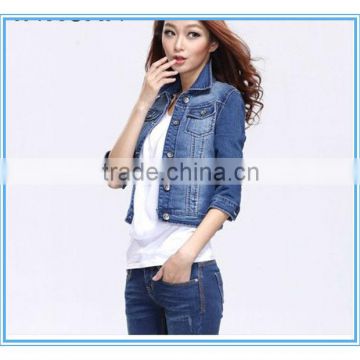 new style cotton woman jeans coat