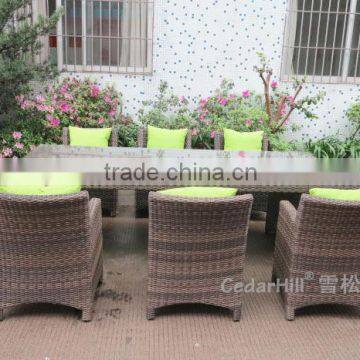 Outdoor rattan furniture dining set