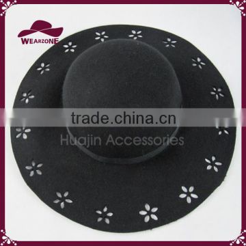 Star Pattern Large Brim Floppy Felt Hats