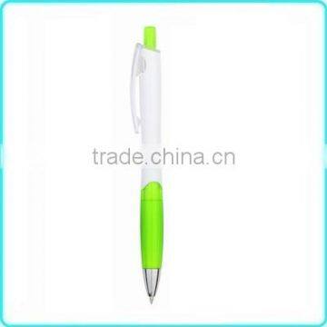 Green Plastic press Ballpoint pen,customer logo pen