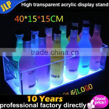 promotion Acrylic LED Wine sign holder display ,can holder,LED drink display for sale