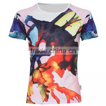 cheap 3d All Over print Short Sleeve sublimation t shirt