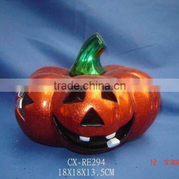 china manufacturer custom ceramic flower vase small indoor pumpkin Halloween vase,