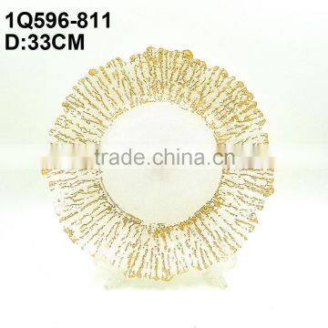 13 Inch Wholesale Charger Plates in Color Painted by Spinning in Cheap Price photo-3