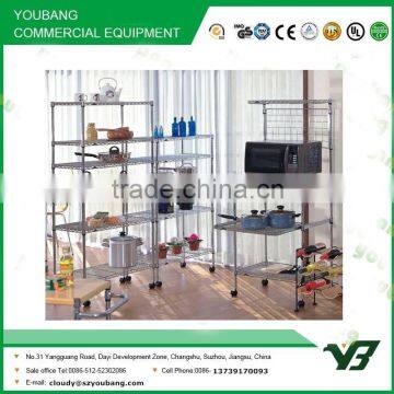 2015 hot sell NSF 36x18 inch 3 layer stainless steel shelf for storage with wheels (YB-WS049)