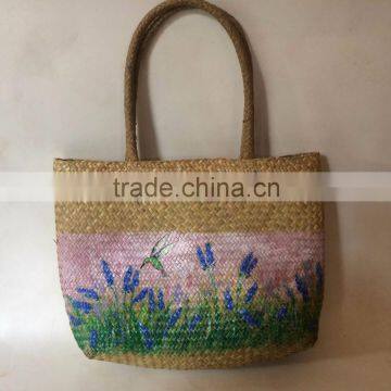 Hottest selling natural seagrass straw beach bag from vietnam