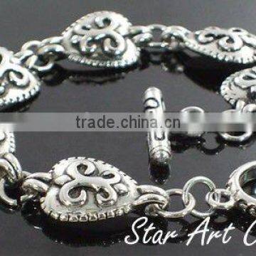 2012 new fashion jewelry,wholesale good quality bracelets,stainless steel solid heart bracelet and bangle B026