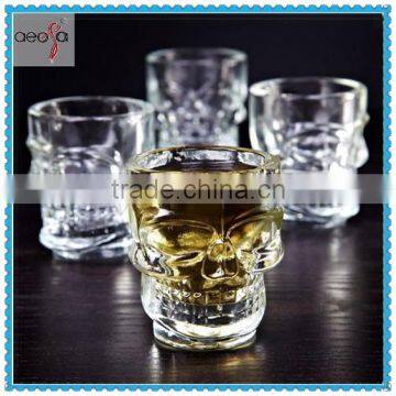 Hot sales clear creative skull glass cup wholesale