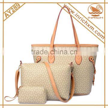 Handbag 3pcs, China Wholesale Cheap pu Handbag, Skull Handbag Wallet photo-3