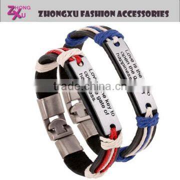 custom new coupls leather bracelet wholesale