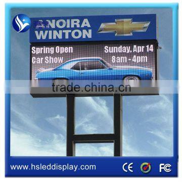 full color outdoor dip led screen module p10 pillar supported advertising for cars