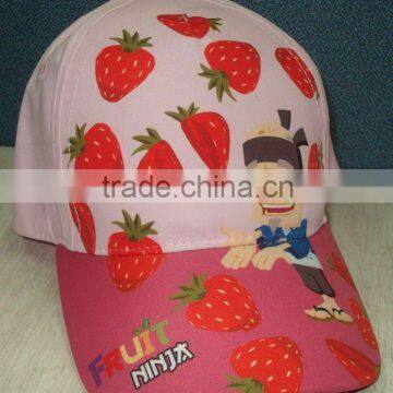 Fruit print cap baseball cap microfiber cap