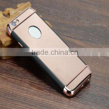 Luxury Separable Electroplating Plastic with Silcone Case For iPhone 6