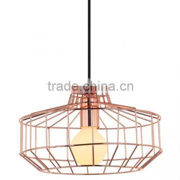 New Style E27 Wire Pendant Lighting,Diamond Cage Pendant,Copper Hanging Lamp