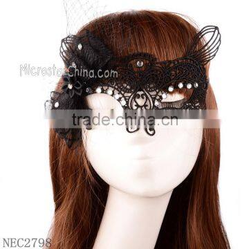 Luxury Women Black Lace Face Mask