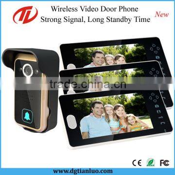 1 Camera 3 Monitors Digital Wireless Home Door Video Intercom