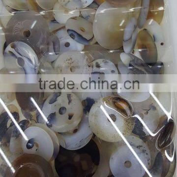 Semi-precious Agate Stone Lucky Buckle Safe Buckle Pendants Jewelry photo-4