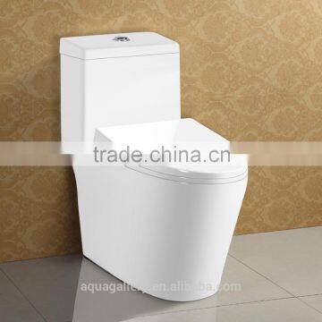 Floor Mounted White Glaze Ceramic One Piece Toilet