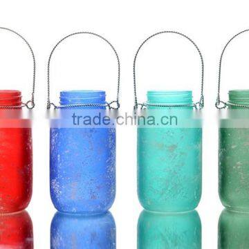 Retro Colors Candle Jar With Handle