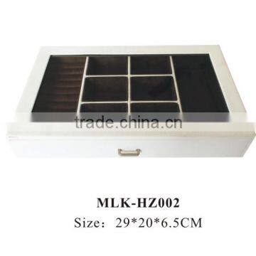 Simple leather cosmetic box with seven case