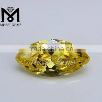 Wuzhou Synthetic stones Manufacturer Marquise Yellow Cubic Zirconia Wholesale