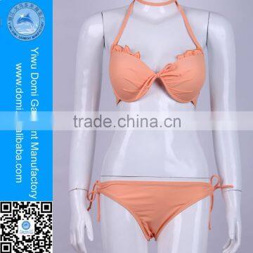 Solid bikinis doble push up extreme bikinis bathing suits women