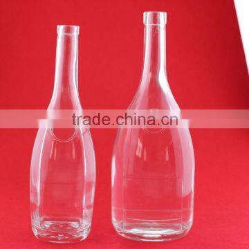 Hot Selling clear round bottles 750ml fruit juice bottle 500ml great neck shape bottles