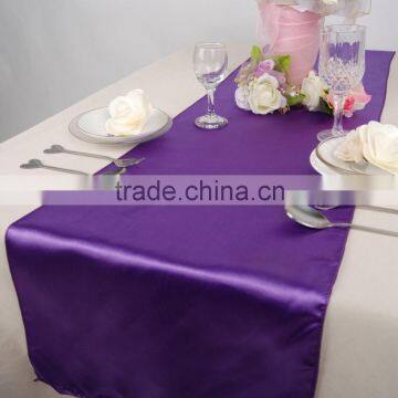 Purple High Quality 12" X 108" (30cm x 275cm) Satin Table Runner For Wedding Party Decoration