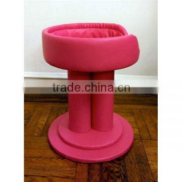 cat scratching post in red