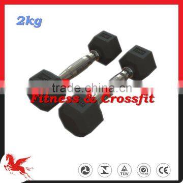 Hex Rubber Coated Dumbbell 1kg/2kg photo-2