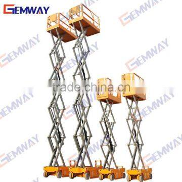 14m self propelled hydraulic man scissor lifter