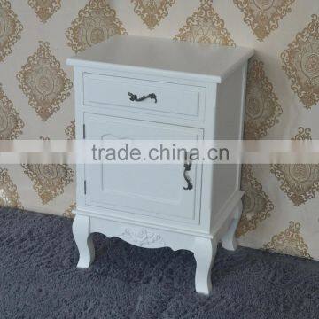 Rustic bedroom set MDF wooden beige nightstand