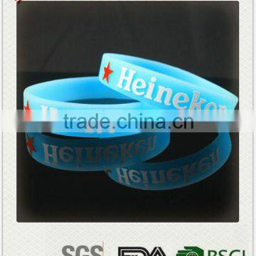 Promotional Cheap Custom Night Lights Silicone Wristband