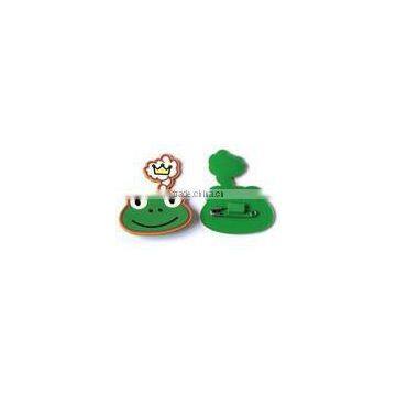 Custom Frog Design Promotion Rubber Pin Badge