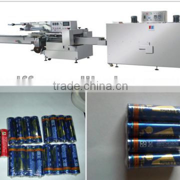 Horizontal battery shrink wrapping packing machine