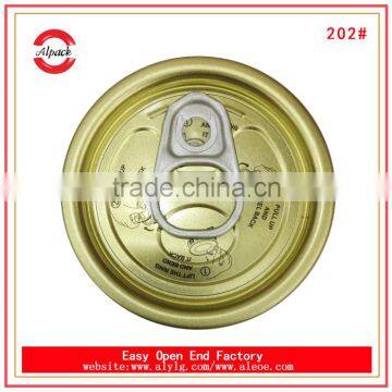 Wholesale 202# tinplate easy open end for empty sardine cans