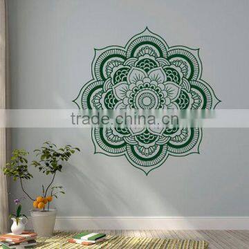 cheap self adhesive digital print decal mandala wall sticker