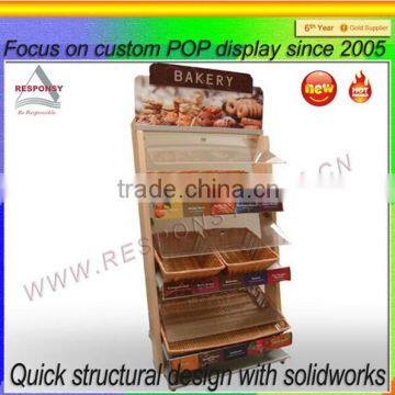 New design wood bread display rack