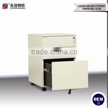 short mobile 2 drawer steel cabinet