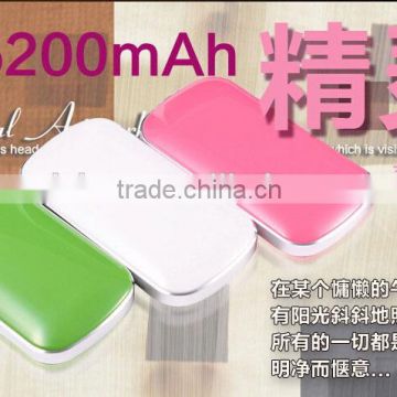 Super fast charge 5200mah mobile charger portable mobile power bank, portable power banks, portable charger