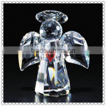 Christmas Decoration Glass Angel Figurine For Crystal Crafts