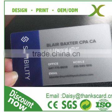 Free Design~~!! plastic clear frosted business card/ transparent business card