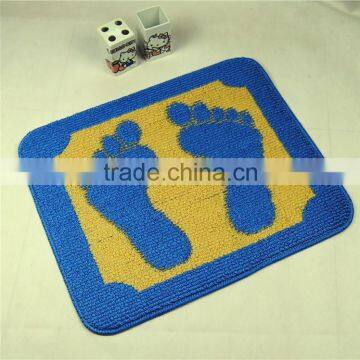 Polypropylene Fiber Big Foot Print Bathroom Rugs Anti-slip Mat photo-2