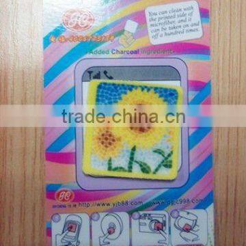 microfiber mobile phone cleaning sticker/camera cleaning sticker